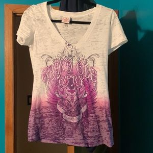 Purple and white Grand Ole Opry Tee never worn